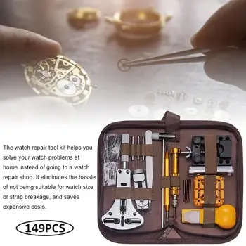 149Pcs Watch Tools Watch Opener Remover Spring Bar Repair Pry Screwdriver Clock Watch Repair Tool Kit Watchmaker Tools Parts
149Pcs Watch Tools Watch Opener Remover Spring Bar Repair Pry Screwdriver Clock Watch Repair Tool Kit Watchmaker Tools Parts