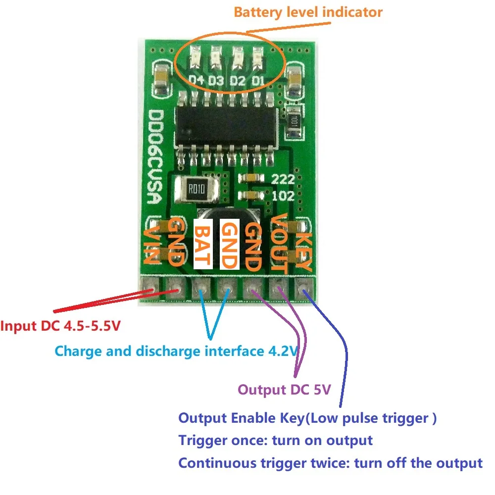 5x DD06CVSA 4 in 1 2.1A 4.2V Charge Discharger DC-DC Boost Converter 3.7V to 5V Mobile Power Diy Power Supply Module
5x DD06CVSA 4 in 1 2.1A 4.2V Charge Discharger DC-DC Boost Converter 3.7V to 5V Mobile Power Diy Power Supply Module