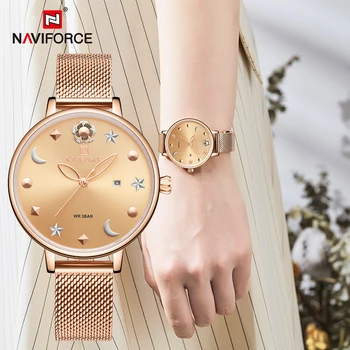 NAVIFORCE Luxury Watches Women Fashion Creative Ladies Wristwatch Casual Stainless steel Waterproof Clock Relogio Feminino 2020
NAVIFORCE Luxury Watches Women Fashion Creative Ladies Wristwatch Casual Stainless steel Waterproof Clock Relogio Feminino 2020