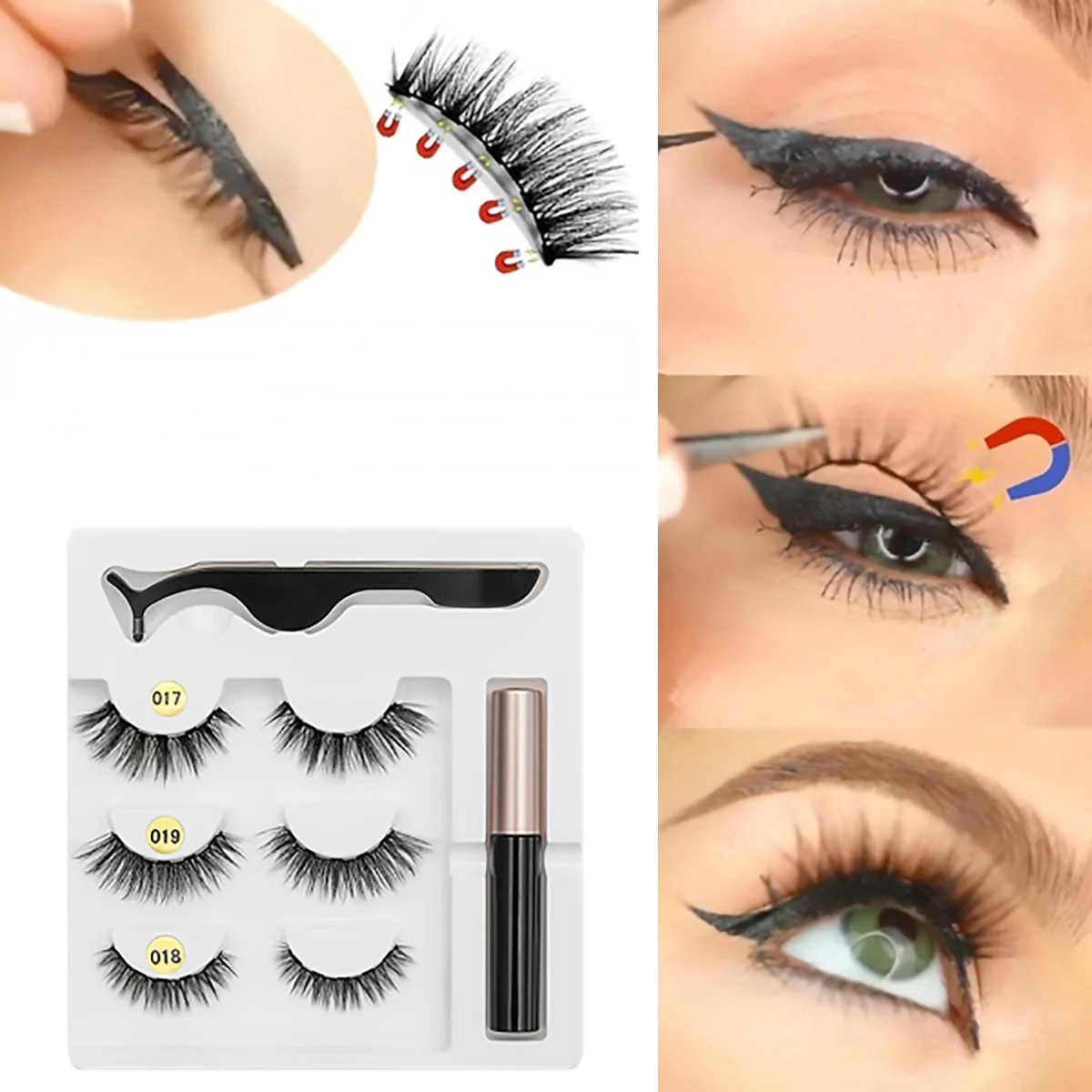 Makeup Magnetic Liquid Eyeliner Magnetic False Eyelashes Tweezer Set Waterproof Natural Fake Eye Lashes Extension Supplies Tools
Makeup Magnetic Liquid Eyeliner Magnetic False Eyelashes Tweezer Set Waterproof Natural Fake Eye Lashes Extension Supplies Tools