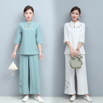 2020 chinese traditional costume women classic year embroidery tang suit qipao set hanfu linen ethnic vintage party dance wear
2020 chinese traditional costume women classic year embroidery tang suit qipao set hanfu linen ethnic vintage party dance wear