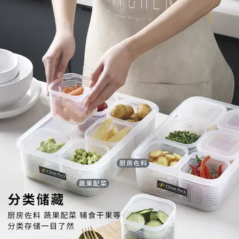 Fresh-keeping Box Refrigerator Storage Kitchen Green Onion Garlic Complementary Food Storage Plastic Sealed Box
Fresh-keeping Box Refrigerator Storage Kitchen Green Onion Garlic Complementary Food Storage Plastic Sealed Box