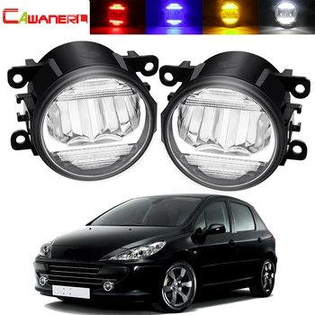 

2in1 LED Fog Light + Daytime Running Light Car Front Bumper Fog Lamp DRL H11 12V For Peugeot 307 CC SW Break Hatchback 2002-2008