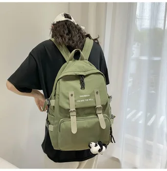 New Korean style simple Women's backpack versatile backpack large capacity College Students school bag nylon bag Shoulder Bags 
New Korean style simple Women's backpack versatile backpack large capacity College Students school bag nylon bag Shoulder Bags