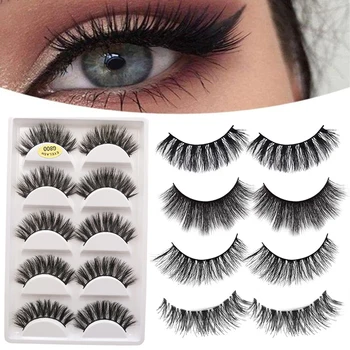 1/3/5/10pair False Eyelashes Fake Eyelash Natural Long Thick False Eyelashes Extensions Soft 3D Mink Lashes Beauty Makeup Tools