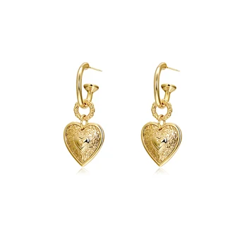 European and American Retro Varved Texture Lovely Pendant Dual-Use Ear Stud Temperament Ear Stud Earrings Female
European and American Retro Varved Texture Lovely Pendant Dual-Use Ear Stud Temperament Ear Stud Earrings Female