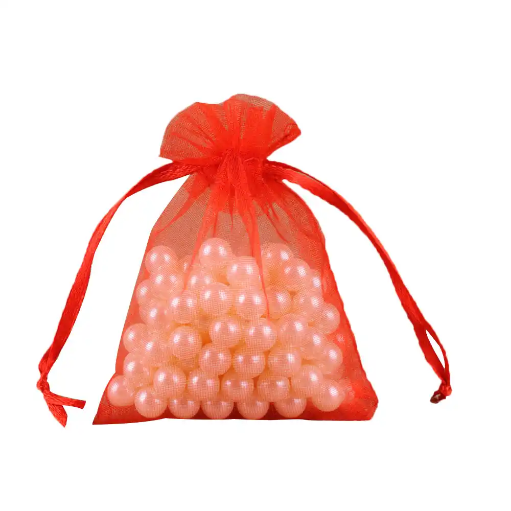 100pcs/pack candy gift drawstring bag organza festival jewelry