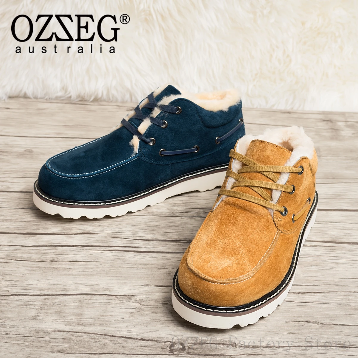 OZZEG Luxury Brand Classic Snow Boots Mens Real Leather Australia Ankle Boots Sheep Fur Winter Shoes Lace-up Footwear OZ0044 
OZZEG Luxury Brand Classic Snow Boots Mens Real Leather Australia Ankle Boots Sheep Fur Winter Shoes Lace-up Footwear OZ0044
