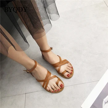 BYQDY 2020 Summer Fashion Narrow Band Woman Sandals Female Shoes Clip Toe Buckle Open Toe Flat Shoes Solid Color Lady Footwear
BYQDY 2020 Summer Fashion Narrow Band Woman Sandals Female Shoes Clip Toe Buckle Open Toe Flat Shoes Solid Color Lady Footwear