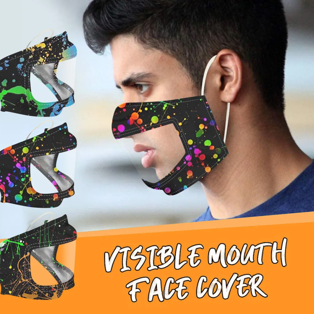 Пылезащитная маска с фильтром улыбка-коммуникатор для лица прозрачным виниловым