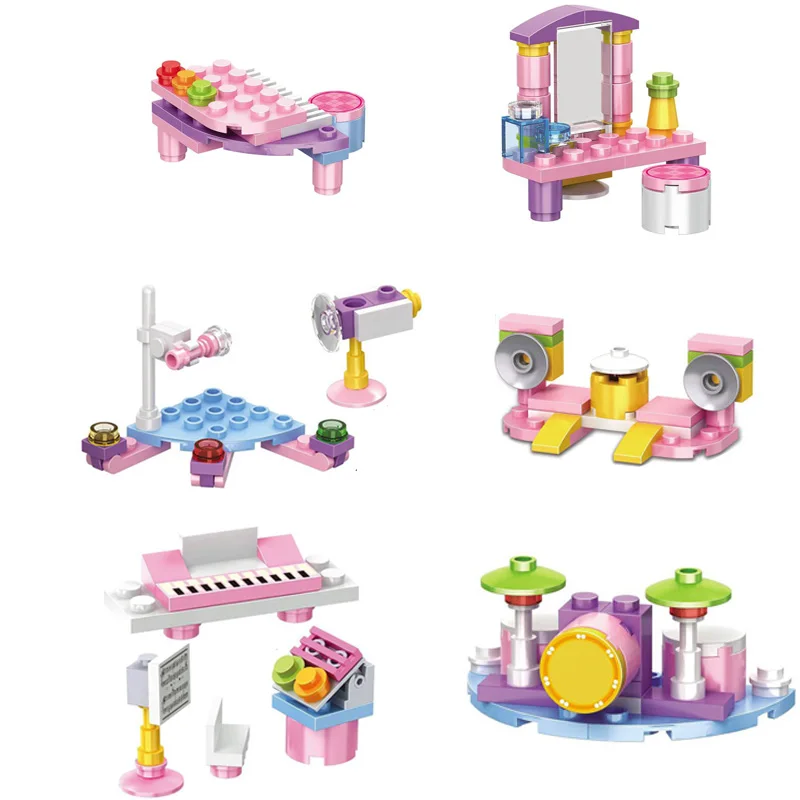 Mini City girl Konzert Model building block compatible music house friend Musical instrument brick legoING toy for children gift
Mini City girl Konzert Model building block compatible music house friend Musical instrument brick legoING toy for children gift