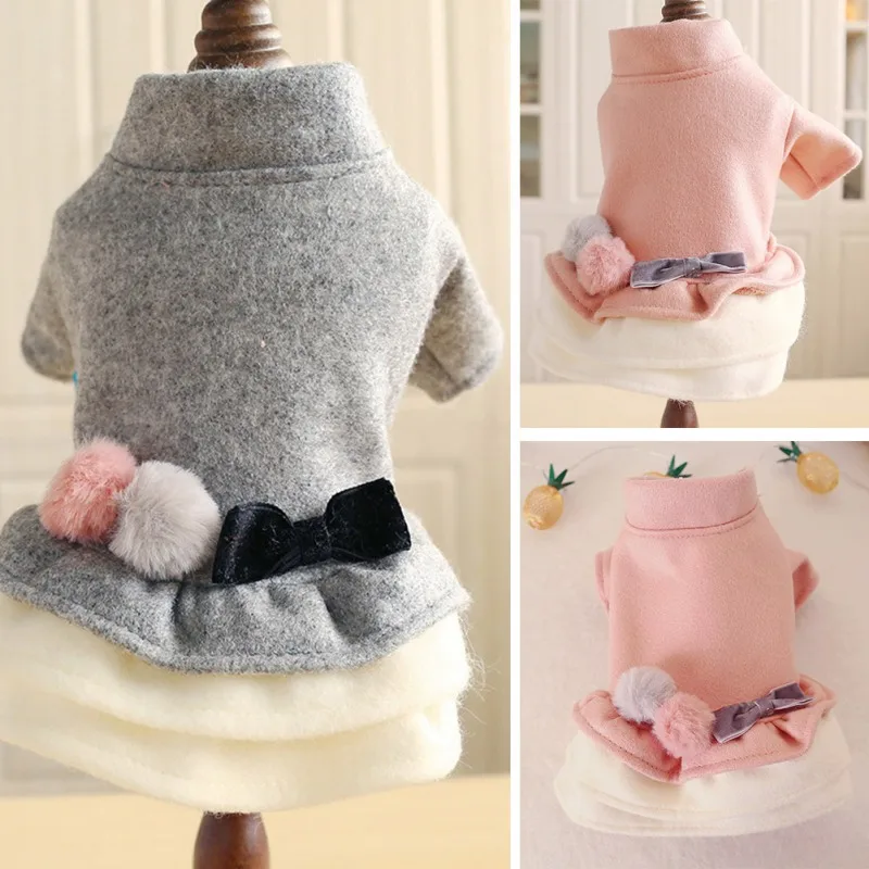Pet Clothes Dog Winter Thickening Princess Skirt With Double Colored Fluffy Balls And Bowknot Dress For Small Dog
Pet Clothes Dog Winter Thickening Princess Skirt With Double Colored Fluffy Balls And Bowknot Dress For Small Dog