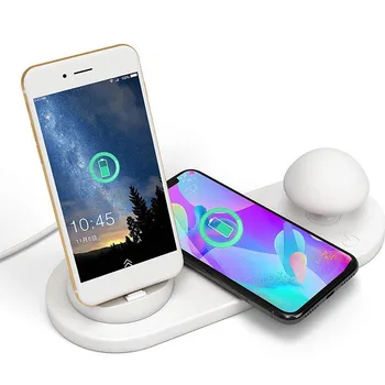 Multifunction Wireless Charger USB Port Charger with Night Light for iPhone Android ND998 
Multifunction Wireless Charger USB Port Charger with Night Light for iPhone Android ND998
