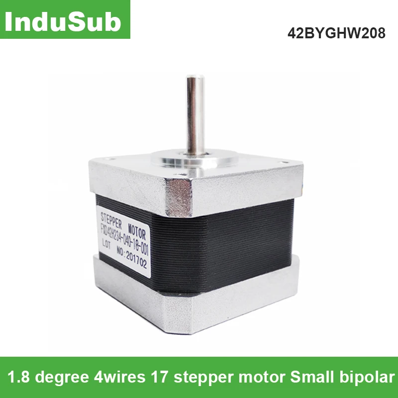 1.8 degree 42BYGHW208 4wires 17 stepper motor Small bipolar Stepper Motor for 3d printer 17 motor 4-lead
1.8 degree 42BYGHW208 4wires 17 stepper motor Small bipolar Stepper Motor for 3d printer 17 motor 4-lead