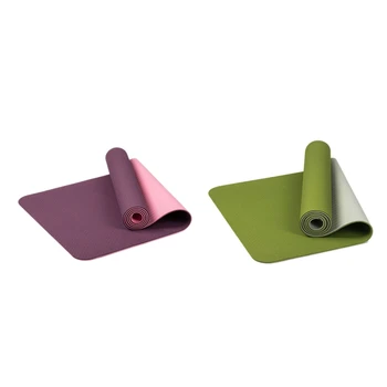 2x 6mm Tpe Two-Color Non-Slip Yoga Mat Sports Mat 183X61cm Gym Home Fitness Tasteless Mat Green & Purple
2x 6mm Tpe Two-Color Non-Slip Yoga Mat Sports Mat 183X61cm Gym Home Fitness Tasteless Mat Green & Purple