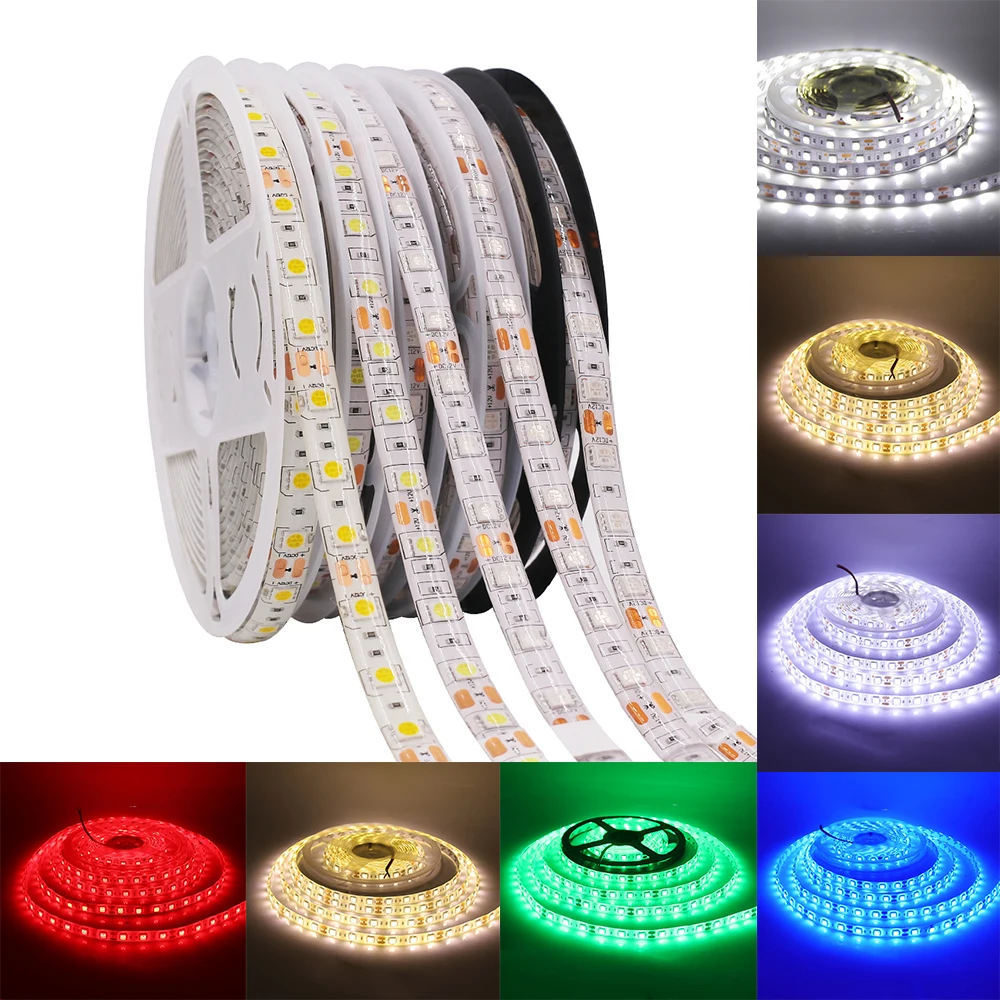 5m SMD 5050 LED Light Strip DC12V 60LEDs/m Flexible LED Rope Ribbon RGB Warm White Cold White Waterproof Led Tape Light Lamp
5m SMD 5050 LED Light Strip DC12V 60LEDs/m Flexible LED Rope Ribbon RGB Warm White Cold White Waterproof Led Tape Light Lamp