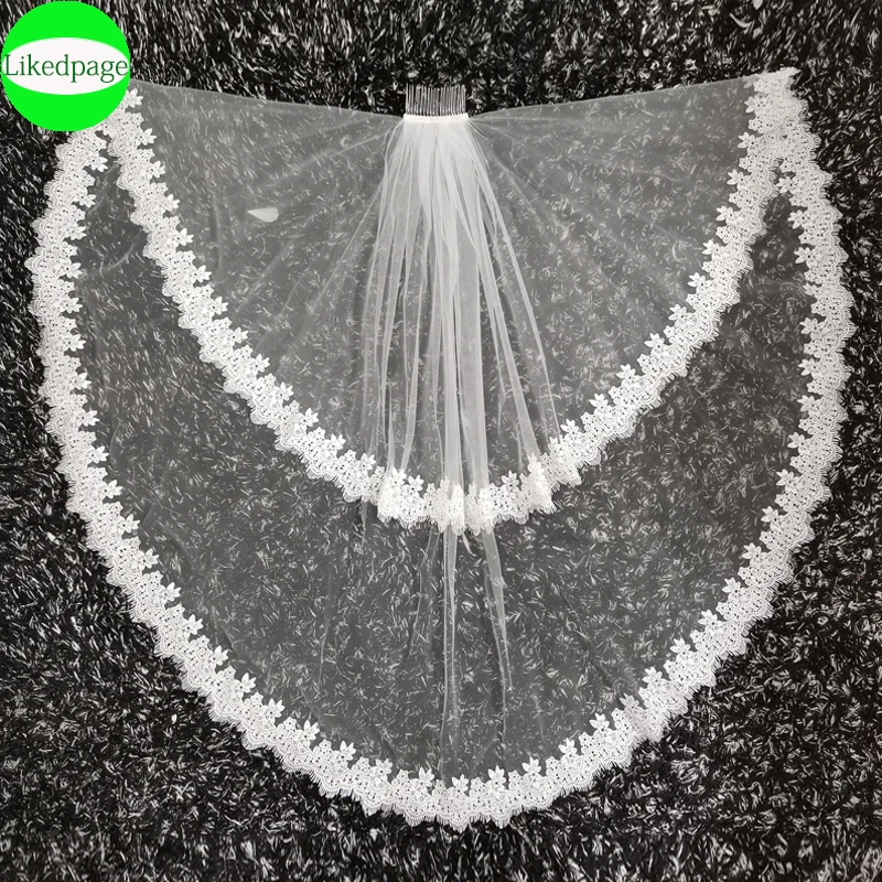 Short Wedding Bride Veil 2021 Two Layer Voile Mariage Welon Slubny Lace Edge Velo De Novia Sposa Weeding Accessoire Metal Comb
Short Wedding Bride Veil 2021 Two Layer Voile Mariage Welon Slubny Lace Edge Velo De Novia Sposa Weeding Accessoire Metal Comb