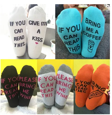 Funny socks for lovers and colleagues IF you can read this Durable and warm spring and autumn
Funny socks for lovers and colleagues IF you can read this Durable and warm spring and autumn