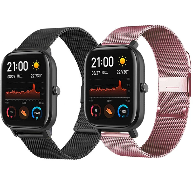 Металлический ремешок для смарт-часов Xiaomi Huami Amazfit GTR 42 мм/Bip S U Lite Pro, ремешок из нержавеющей стали для Amazfit GTS 2 Mini 2E
Металлический ремешок для смарт-часов Xiaomi Huami Amazfit GTR 42 мм/Bip S U Lite Pro, ремешок из нержавеющей стали для Amazfit GTS 2 Mini 2E