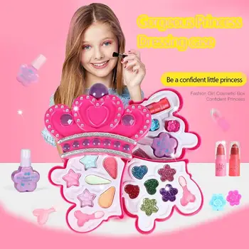 Kids Crown-shaped Make Up Kit Toy Pretend Play Gorgeous Princess Dressing Case Non-toxic Washable Cosmetic Case Toys Girl Gift
Kids Crown-shaped Make Up Kit Toy Pretend Play Gorgeous Princess Dressing Case Non-toxic Washable Cosmetic Case Toys Girl Gift