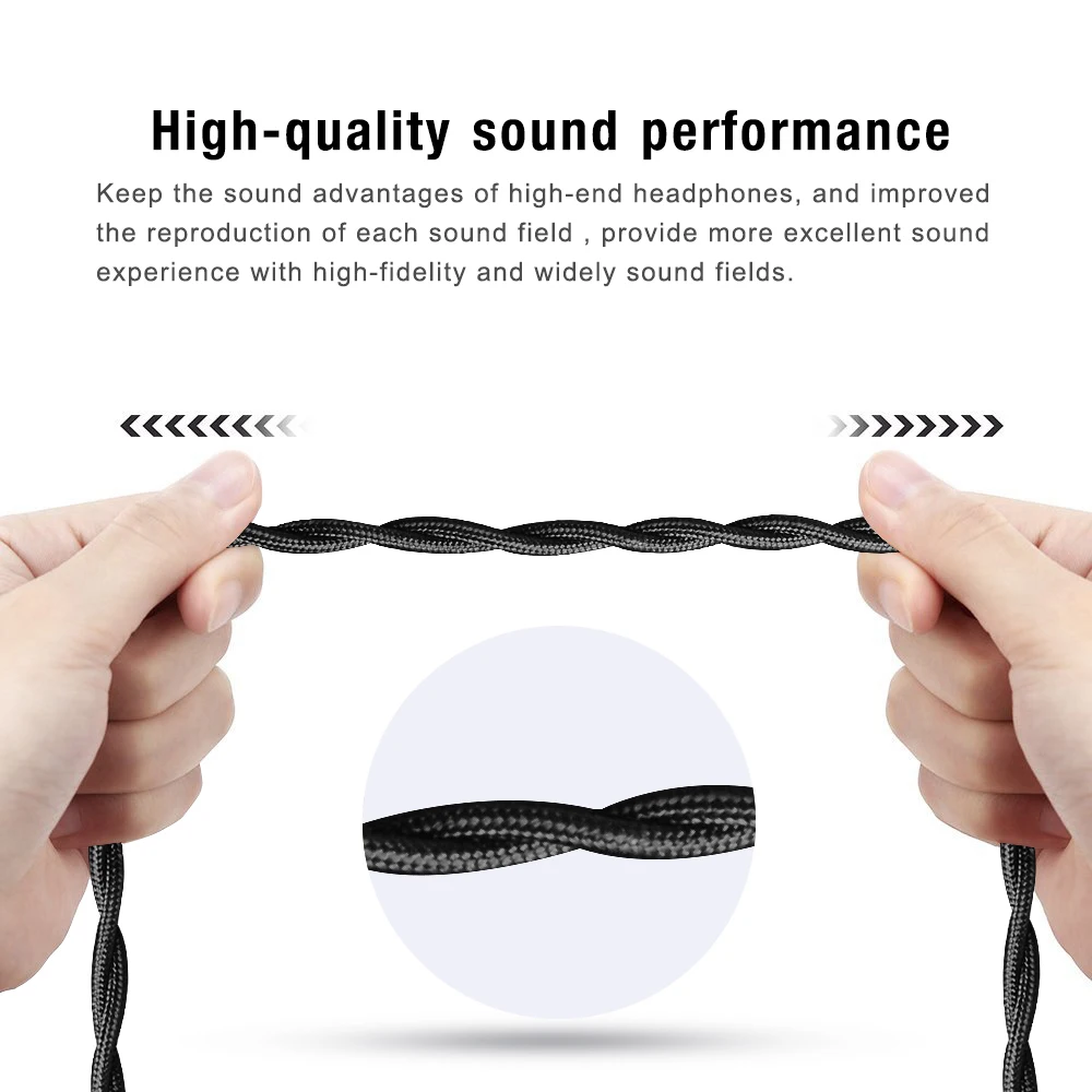 Headphone 1 to 2 Jack 3.5/2.5/4.4mm Balance Black Aux Cable Speaker Wire Headphone 1 to 2 Jack 3.5/2.5/4.4mm Balance Black Aux Cable Speaker Wire