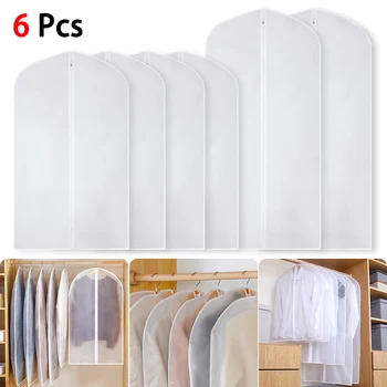 6PCS Clothing Dust Cover Household Coat Transparent Waterproof Suit Cover Storage Clothes Dust Cover Hanging Clothes Bag
6PCS Clothing Dust Cover Household Coat Transparent Waterproof Suit Cover Storage Clothes Dust Cover Hanging Clothes Bag