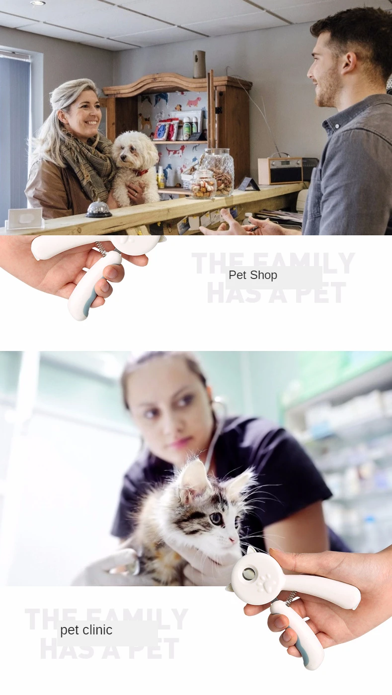 Splash-Proof Pet Nail Clipper with Built-in File for Cats & Dogs