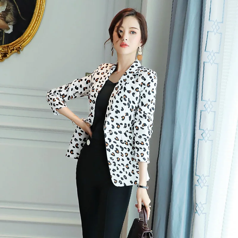 2019 New Style Leopord Pattern Small Suit Coat Women's Spring And Autumn Printed Suit Fashion Tops Women's OL Short Large Size
2019 New Style Leopord Pattern Small Suit Coat Women's Spring And Autumn Printed Suit Fashion Tops Women's OL Short Large Size