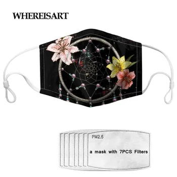 WHEREISART Indian Dream Catcher Black Adult Mask Anti Dust Mask 7pcs Filter Windproof Face Masks Reusable
WHEREISART Indian Dream Catcher Black Adult Mask Anti Dust Mask 7pcs Filter Windproof Face Masks Reusable