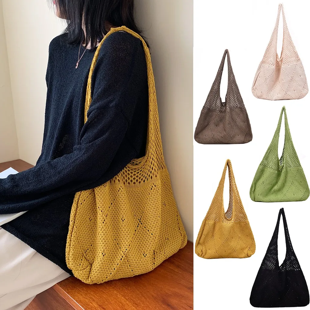 2019 Eco Shopping Bag Hollow-Out Women Knitting Shouler Reusable Shopping Bags Shopper Tote Bags Foldable Shoping Bag
2019 Eco Shopping Bag Hollow-Out Women Knitting Shouler Reusable Shopping Bags Shopper Tote Bags Foldable Shoping Bag
