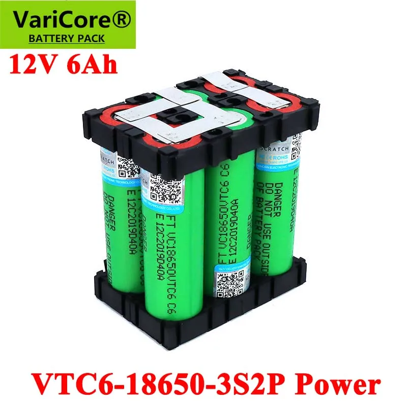 VariCore 11 1 В/12 6 в 18650 VTC6 3S2P 6000 мА/ч 20 А для беспроводного шуруповерта 12 В батареи DIY