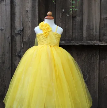 Girls Yellow Vintage Flower Tutu Dress Kids Crochet Tulle Dress Long Ball Gown Children Birthday Party Costume Princess Dresses
Girls Yellow Vintage Flower Tutu Dress Kids Crochet Tulle Dress Long Ball Gown Children Birthday Party Costume Princess Dresses
