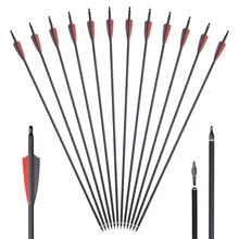 31inch Carbon Arrow Practice Hunting Arrows with Removable Tips for Compound & Recurve Bow 6/12/24 pcs
31inch Carbon Arrow Practice Hunting Arrows with Removable Tips for Compound & Recurve Bow 6/12/24 pcs
