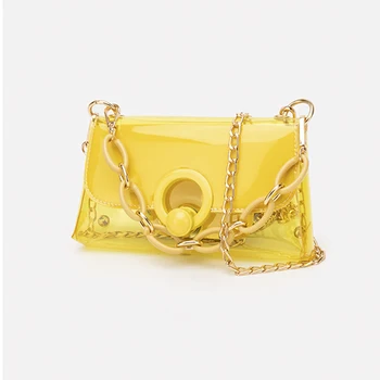 Autumn Winter Small Fresh Transparent Jelly Fashionable Bags For Women 2020 New Versatile Cross-body Chain Small Square Bag 
Autumn Winter Small Fresh Transparent Jelly Fashionable Bags For Women 2020 New Versatile Cross-body Chain Small Square Bag