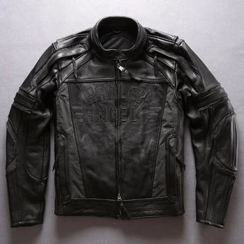 2020 NewStyle motorcycle Jacket Reflective Cowhide Professional Biker Jacket with Protective Device Bag Vintage Leather Coat
2020 NewStyle motorcycle Jacket Reflective Cowhide Professional Biker Jacket with Protective Device Bag Vintage Leather Coat