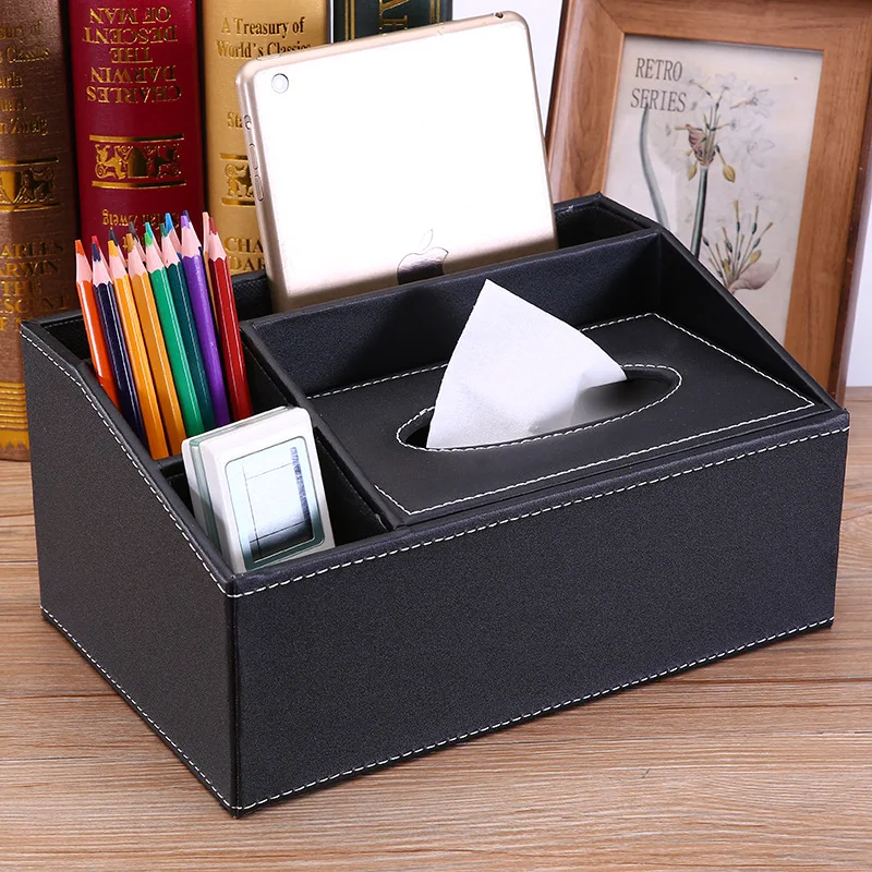 Multi-functional leather tissue box European household car paper napkin box coffee table tissue storage box customization
Multi-functional leather tissue box European household car paper napkin box coffee table tissue storage box customization