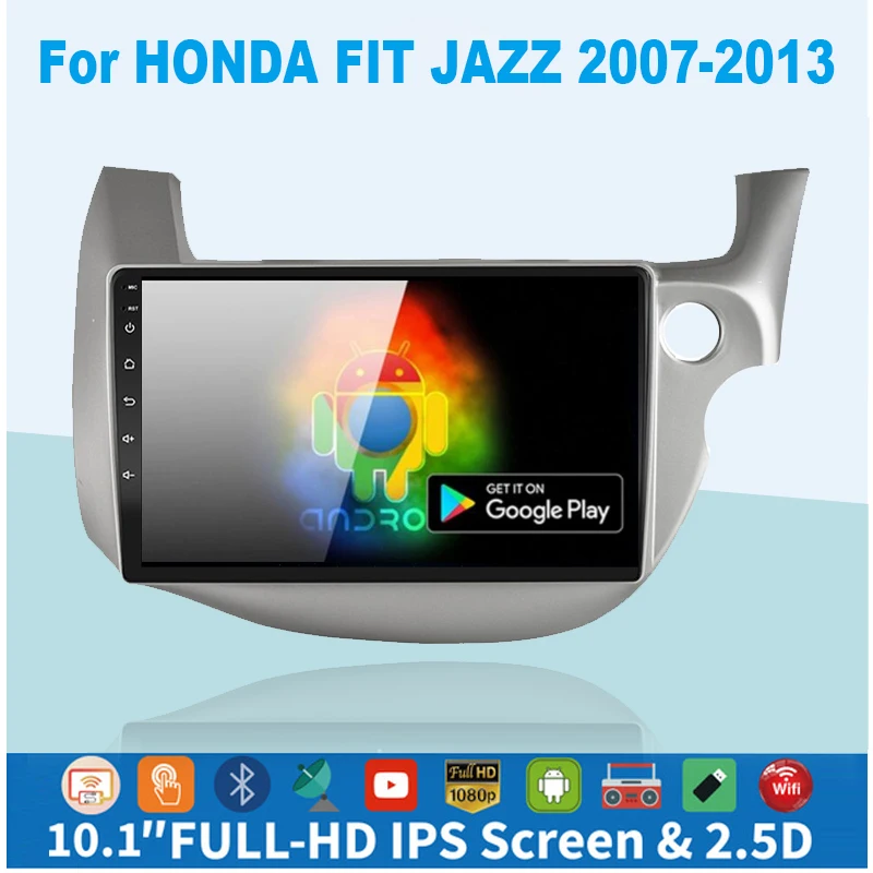Фото Автомагнитола 2 din Android 10 1 для HONDA FIT JAZZ 2007-2014 мультимедийный видеоплеер с