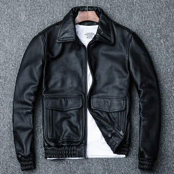 Real Cow Leather Jackets Spring Autumn Genuine Leather Jacket Men Vintage Cowhide Coat Plus Size Motorcycle Jacket 1813 YY972
Real Cow Leather Jackets Spring Autumn Genuine Leather Jacket Men Vintage Cowhide Coat Plus Size Motorcycle Jacket 1813 YY972