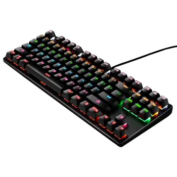 K550 Green Shaft Mechanical Keypad 87 Keys Gaming Keyboard with Colorful Light Effect for Windows XP/7/8/10 Systems
K550 Green Shaft Mechanical Keypad 87 Keys Gaming Keyboard with Colorful Light Effect for Windows XP/7/8/10 Systems