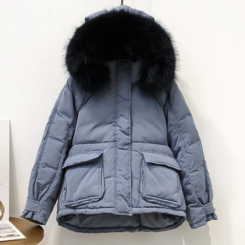 Large Natural Fur Winter Jacket Women 90% White Duck Down Coats Hooded Parkas Female Thick Warm Snow Coat
Large Natural Fur Winter Jacket Women 90% White Duck Down Coats Hooded Parkas Female Thick Warm Snow Coat