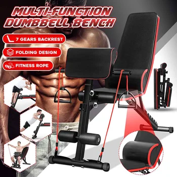 Foldable Multi-Function Training Bench, Backrest Sit Up Abdominal Bench, Dumbbell Bench,With Resistance,Weight Fitness Equipment
Foldable Multi-Function Training Bench, Backrest Sit Up Abdominal Bench, Dumbbell Bench,With Resistance,Weight Fitness Equipment