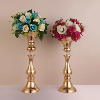 10 PCS Gold Flower Rack 45/50 cm Tall Candle Holder Wedding Table Centerpieces Vase Decoration Event Party Road Lead 
10 PCS Gold Flower Rack 45/50 cm Tall Candle Holder Wedding Table Centerpieces Vase Decoration Event Party Road Lead