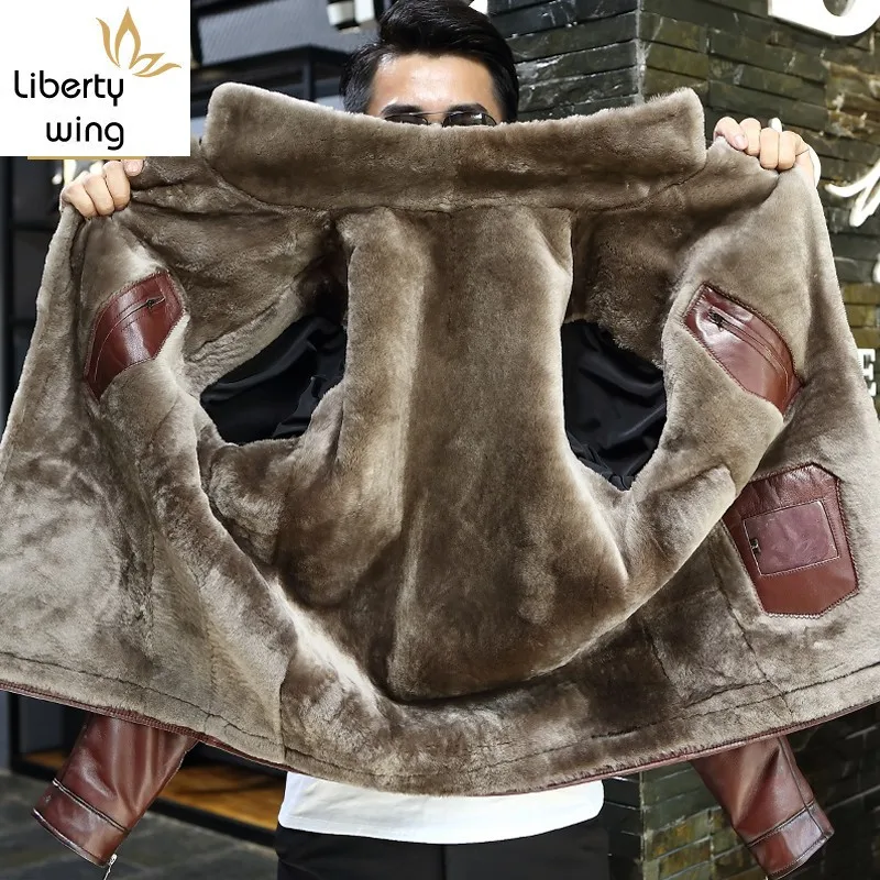Winter Business Men Genuine Leather Jacket Thick Wool Lining Short Coat Office Work Luxury Sheepskin Shearling Jackets Plus Size
Winter Business Men Genuine Leather Jacket Thick Wool Lining Short Coat Office Work Luxury Sheepskin Shearling Jackets Plus Size