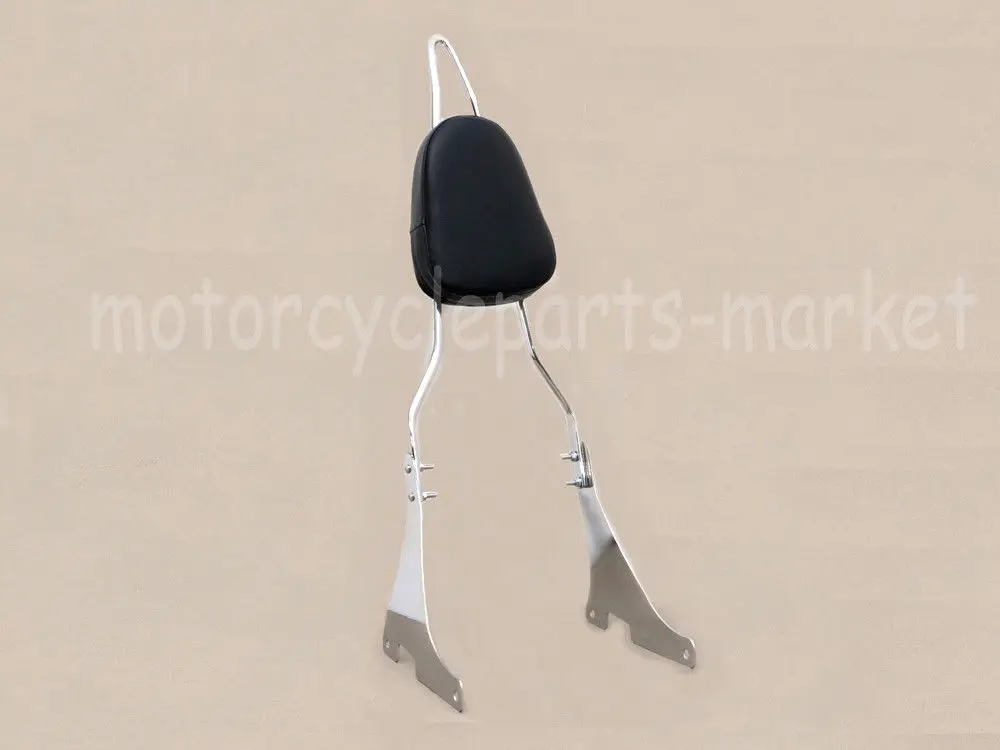 Chrome Motorcycle Rear Backrest Sissy Bar Cushion Pad For Harley Forty Eight Seventy Two Sportster XL 883 1200 | Автомобили и