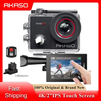 AKASO 액션 카메라 EK7000 프로 4K30 카메라 터치 스크린 40m 방수 카메라 스포츠 카메라 원격 제어 지원 외부 마이크