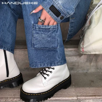 Black White Patent Leather Platform Ankle Boots for Women 2020 Winter Chunky Woman Boots Street Style Women Winter Shoes
Black White Patent Leather Platform Ankle Boots for Women 2020 Winter Chunky Woman Boots Street Style Women Winter Shoes