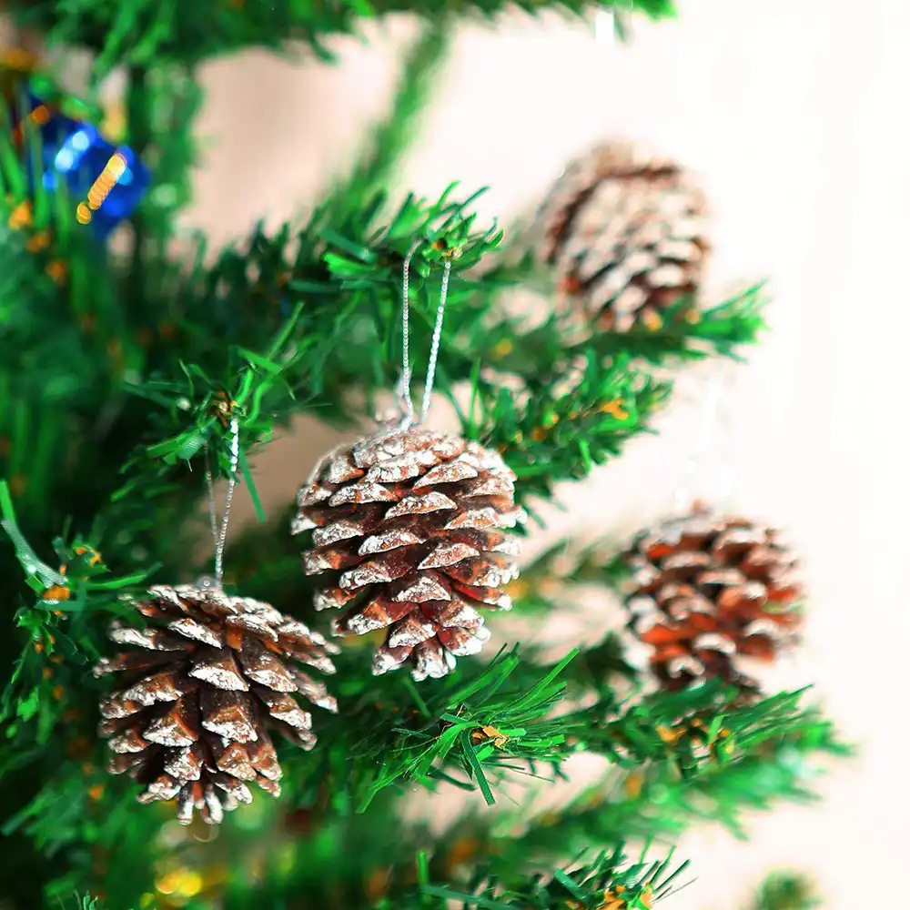 natural diy crafts pinecone hanging ornament for xmas decoration
