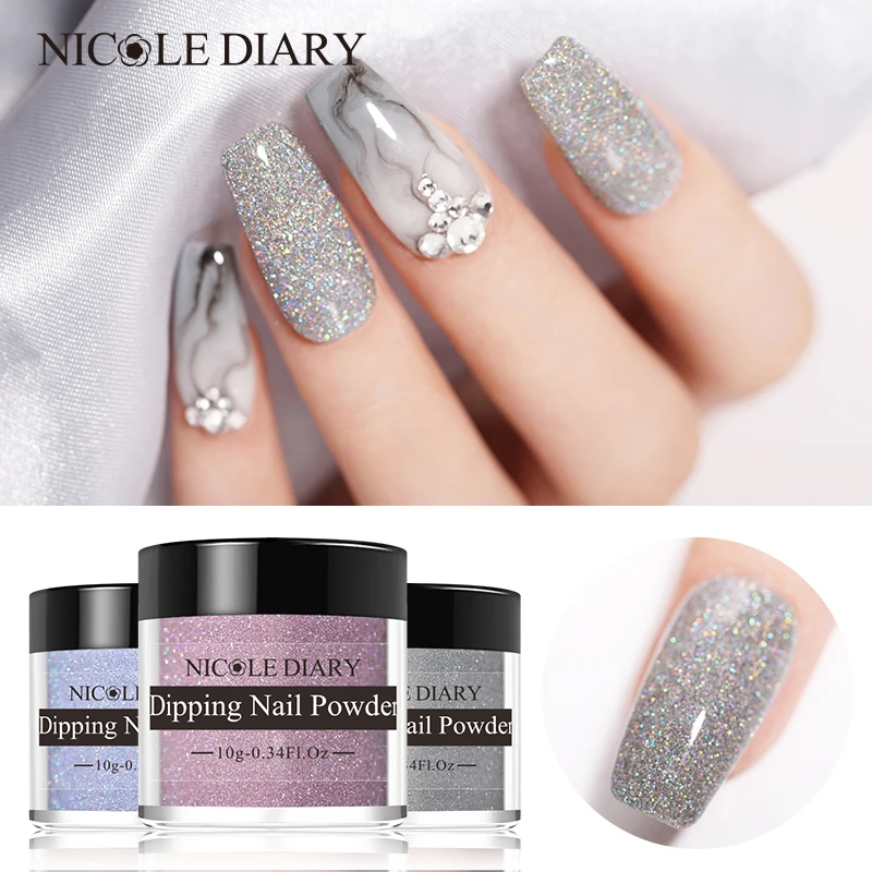 NICOLE DIARY 10g Dipping Nail Powder Holographic Glitters Shining Dip Pigment Sparkling Powder Gradient Nail Art Decoration
NICOLE DIARY 10g Dipping Nail Powder Holographic Glitters Shining Dip Pigment Sparkling Powder Gradient Nail Art Decoration