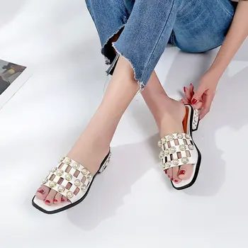 Women's Leather Slippers Flat Summer Beach Lady Office Casual Shoes Flip Flops Home Outdoor Mujer Slides Leather Rome Plus Size
Women's Leather Slippers Flat Summer Beach Lady Office Casual Shoes Flip Flops Home Outdoor Mujer Slides Leather Rome Plus Size