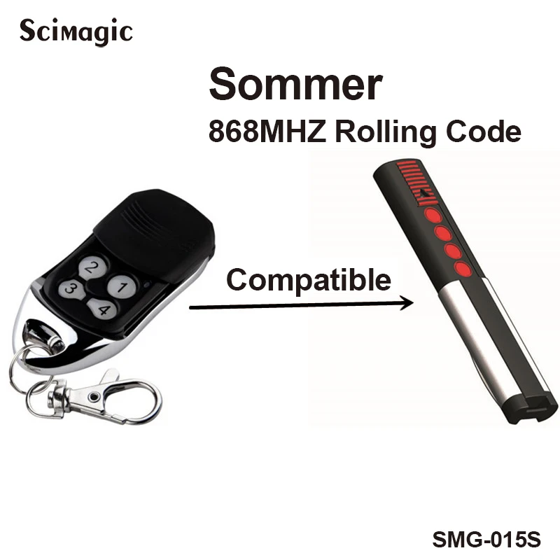 SOMMER 868mhz handheld transmitter Compatible with SOMMER 4020 TX03-868-4 Remote Control Replacement 868Mhz
SOMMER 868mhz handheld transmitter Compatible with SOMMER 4020 TX03-868-4 Remote Control Replacement 868Mhz